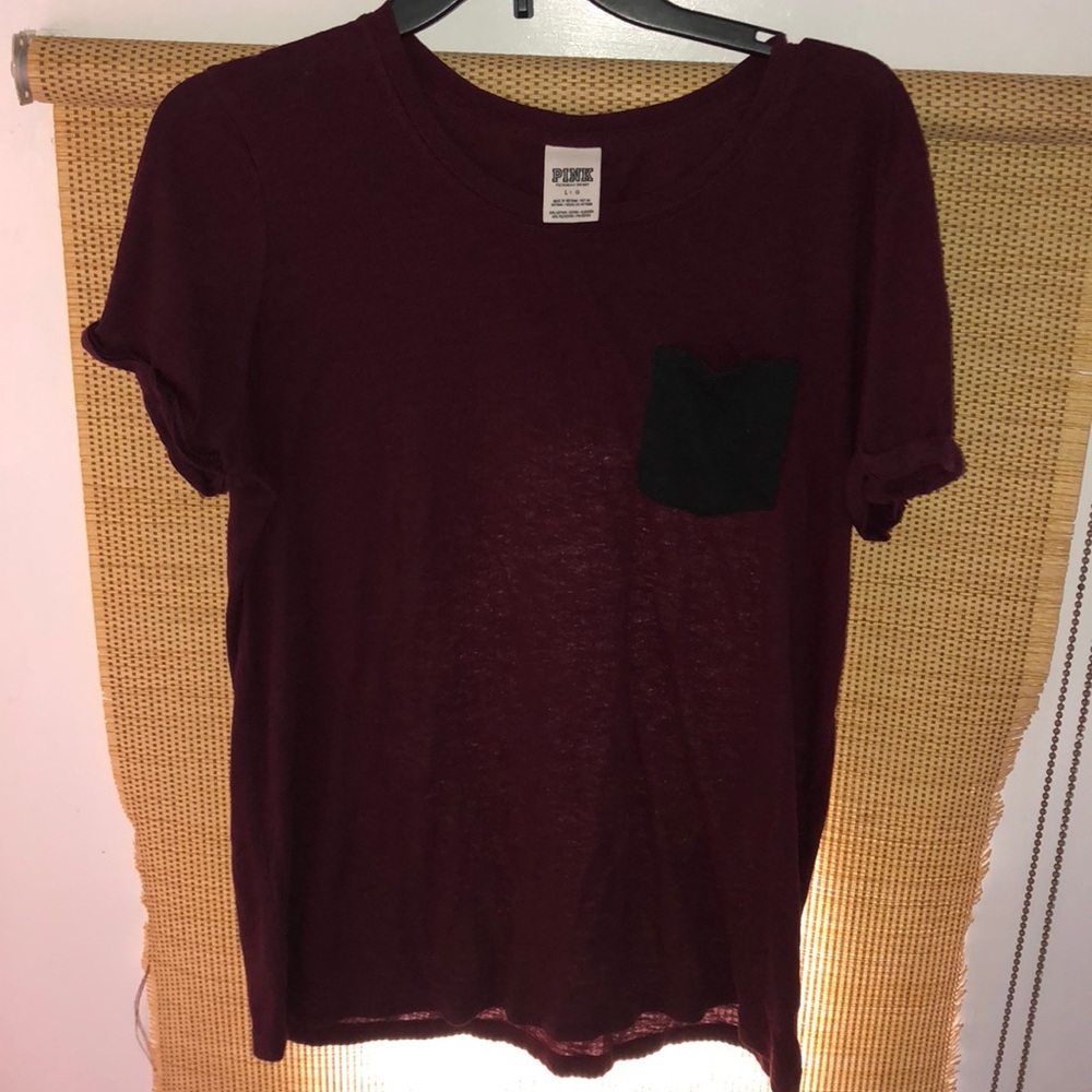 Maroon pocket tee